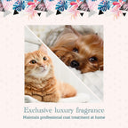 Luxury pet cologne application for neutralizing wet dog odor between regular baths.