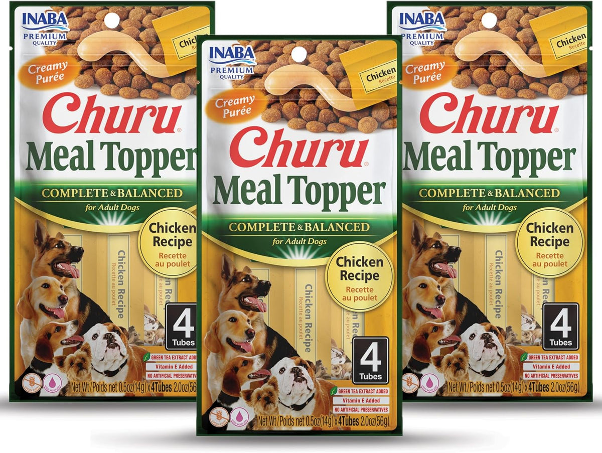 INABA Churu Meal Topper for Dogs, Complete & Balanced, Creamy, Lickable Pure Dog Food Topper, 0.5 Ounce Tube, 20 Tubes (4 per Pack), 5 Flavor Variety - Image 11