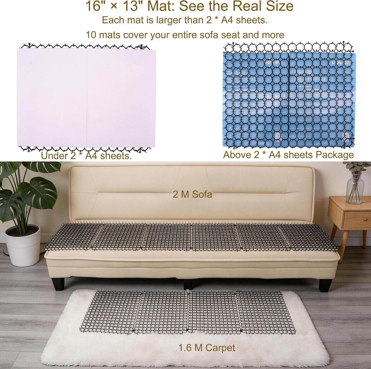 Waterproof material demonstration of Vtedu cat deterrent mat