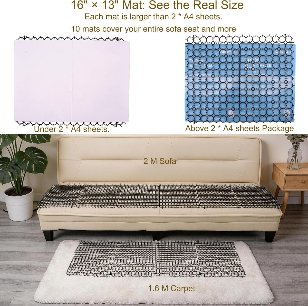 Waterproof material demonstration of Vtedu cat deterrent mat