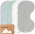 KeaBabies Nordic 4-pack organic cotton burp cloths front view