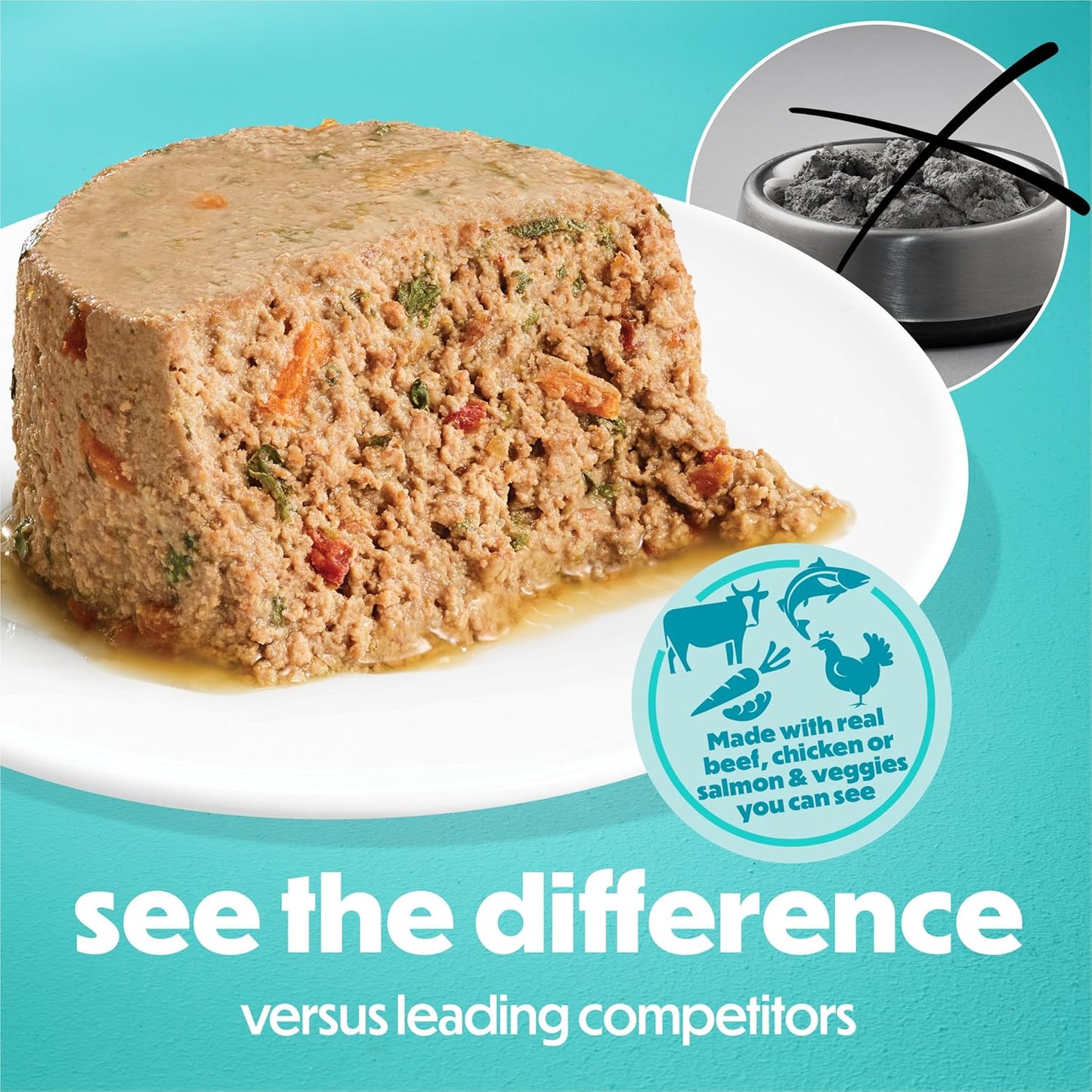 Beneful IncrediBites small breed pate canned food stack showcasing chicken beef and salmon flavors