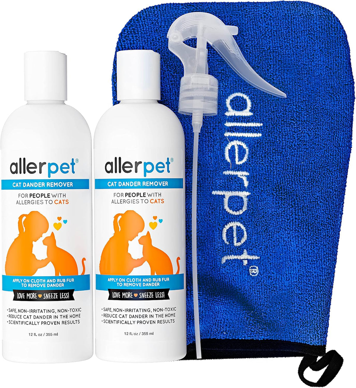 Allerpet Aloe Vera Free Cat Dander Remover - Pet Dander Allergy Relief, Natural & Safe Allergy Relief for Cats and Humans, Soothing Chamomile & Rosemary, Made in USA (12 oz) - Image 9