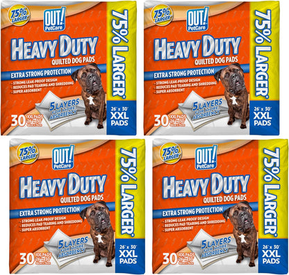 OUT! Petcare Puppy Pads XXL, Heavy Duty, Leak Proof Pee Pads for Dogs, Potty Training & Housebreaking, Puppy Essentials (26"x30", 30 Count) - Image 11