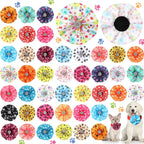 Huhumy 50 Pcs Summer Collar Bows for Dogs Hawaiian Bow Ties Flowers Charms Attachment for Small Medium Large Dogs Cats Collar Accessories Summer Party Costumes - Image 9