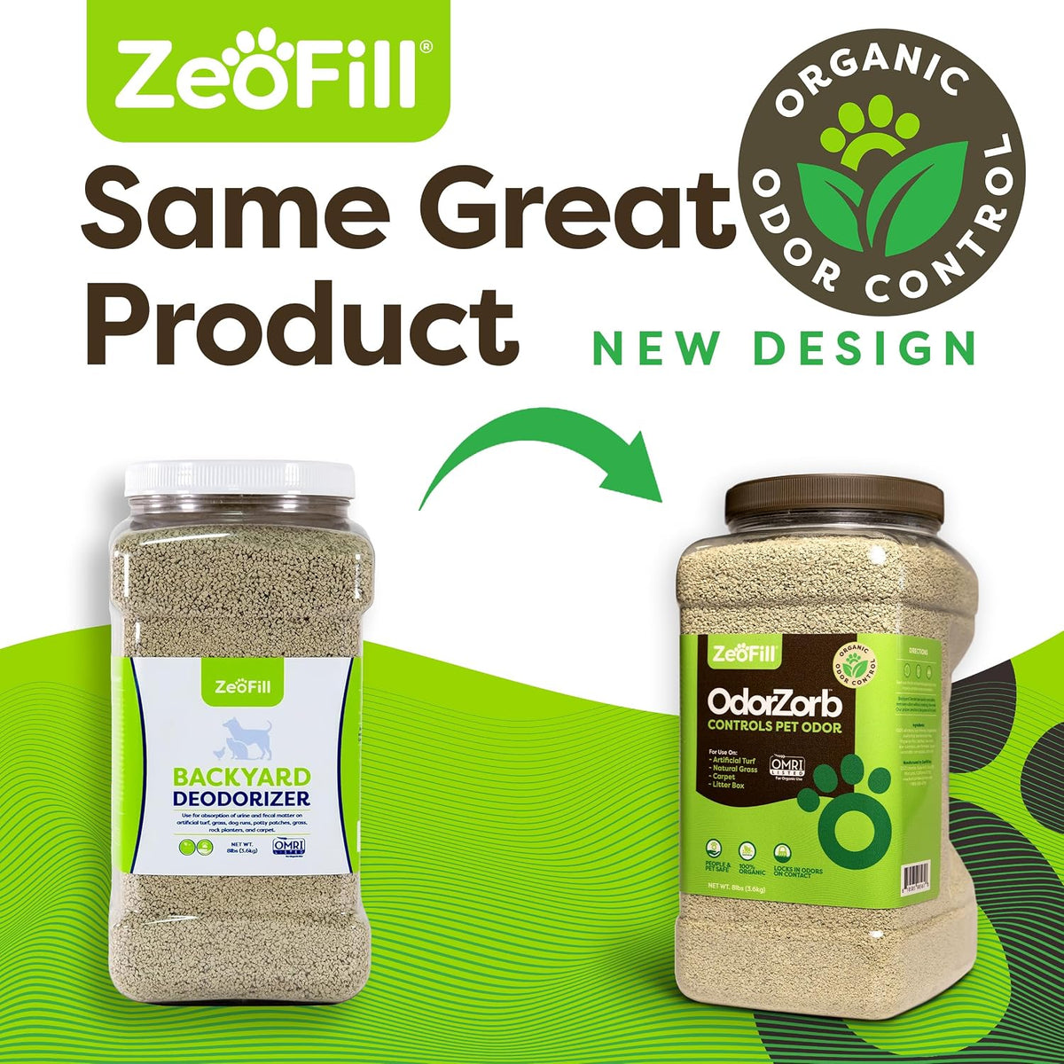Zeofill Backyard Deodorizer - Eliminates Pet Urine Odors on Potty Patches, Artificial Turf, Grass, Lawns, Patios, Concrete & Playgrounds | Dog, Cat Litter Box Odor Eliminator & Freshener | 8 lbs. - Image 2