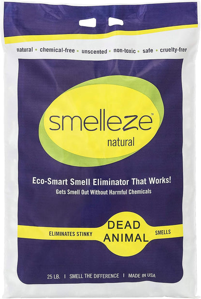 SMELLEZE Natural Dead Animal Odor Removal 2 lbs Granules: Eliminate Dead Rat, Mice, Squirrel, Chipmunk, Raccoon & Bat Smell. Safe for Indoor & Outdoor Use - Image 10