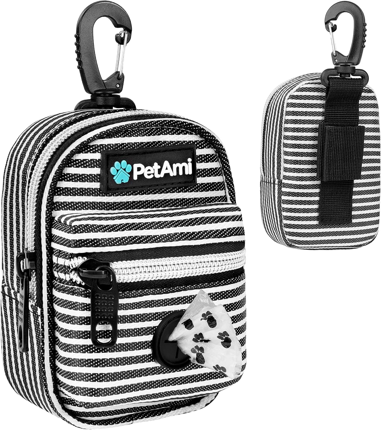 PetAmi Dog Poop Bag Holder For Leash, Dog Pet Waste Bag Dispenser For Poop With Clip For Doggie Puppy Walking Accessories Travel Camping, Dog Treat Pouch Supplies, Blue - Image 13