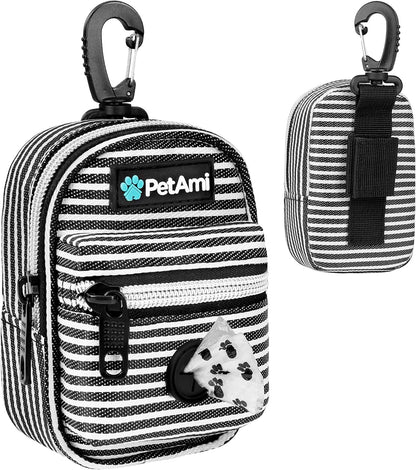PetAmi Dog Poop Bag Holder For Leash, Dog Pet Waste Bag Dispenser For Poop With Clip For Doggie Puppy Walking Accessories Travel Camping, Dog Treat Pouch Supplies, Blue - Image 13