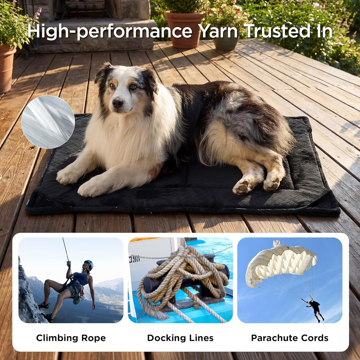 Durable fabric stitching on Bedsure pet bed for chewers