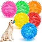Dog Balls 4.5" Squeaky Dog Toys Spikey Ball for Aggressive Chewers Heavy Duty Teething Large Medium Durable Dogs Balls (4 Pack) - Image 11
