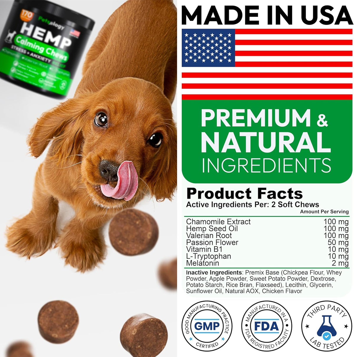 Grateful Pawz calming soft chews for hip and joint support