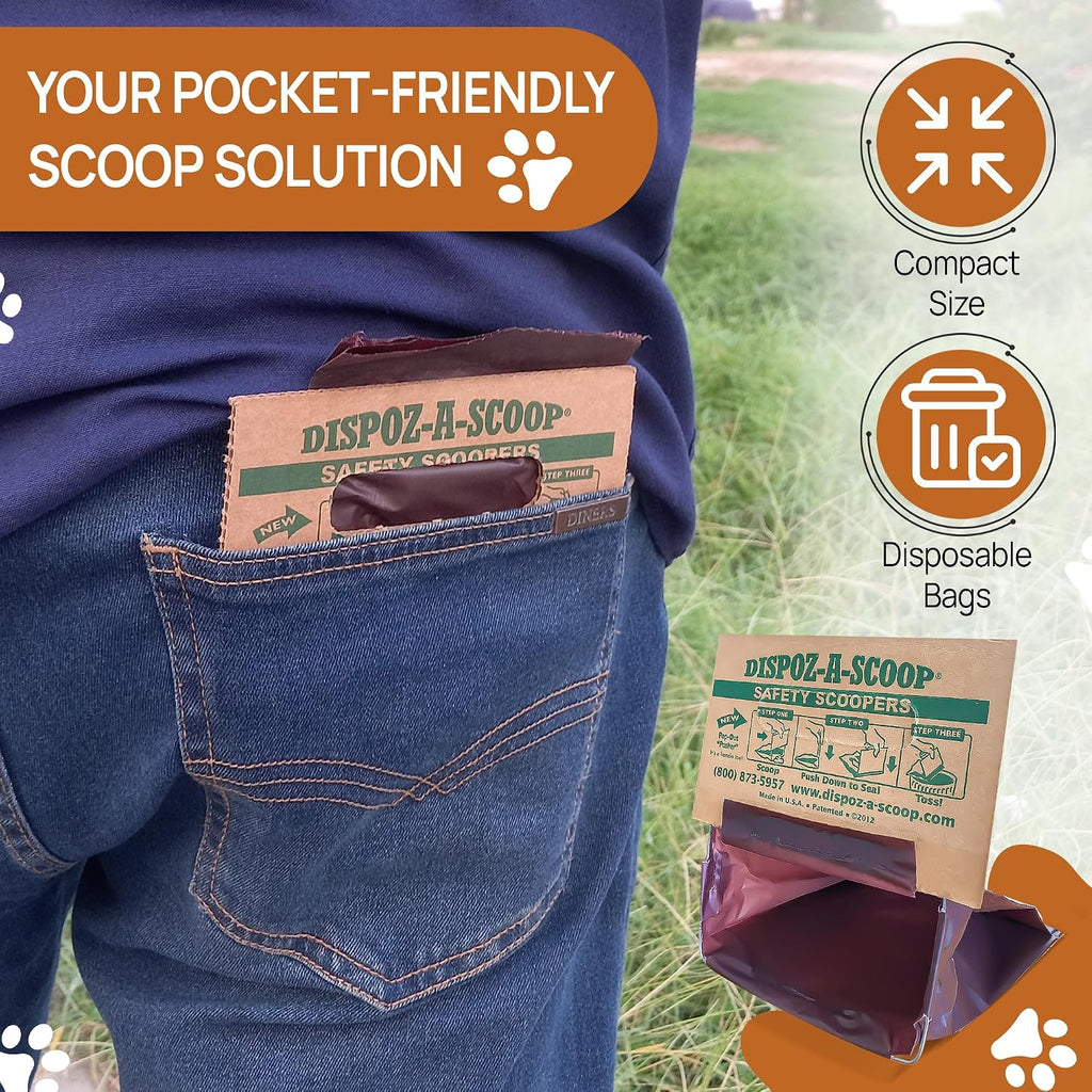 Portable dog pooper scooper with built in leash holder view