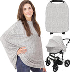 KeaBabies multi-use nursing cover and car seat canopy front view