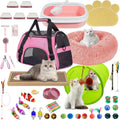 BERXOL kitten essentials starter kit front view complete pink pet care bundle