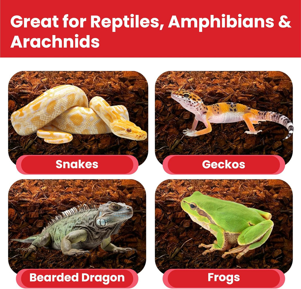 Gro-Med ReptiCare substrate packet showing suitable reptile species
