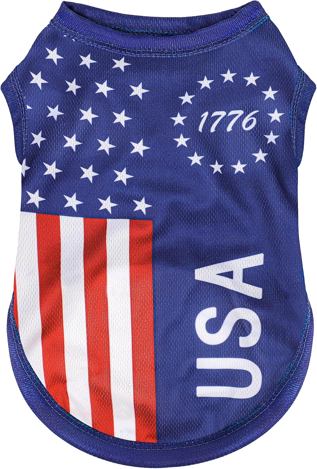 American Flag Inspired Dog Vest: Perfect Dog Shirt, Ideal Tank Top for Everyday Wear, Independence Day Celebrations Crafted Materials for a Cute and Stylish Look Blue M - Image 9