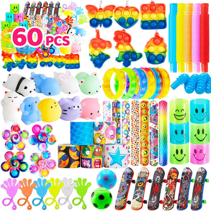 Joyin 60 pieces party favors fidget toys pack front view