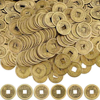 Boao Chinese Feng Shui Coins front view of antique bronze pieces