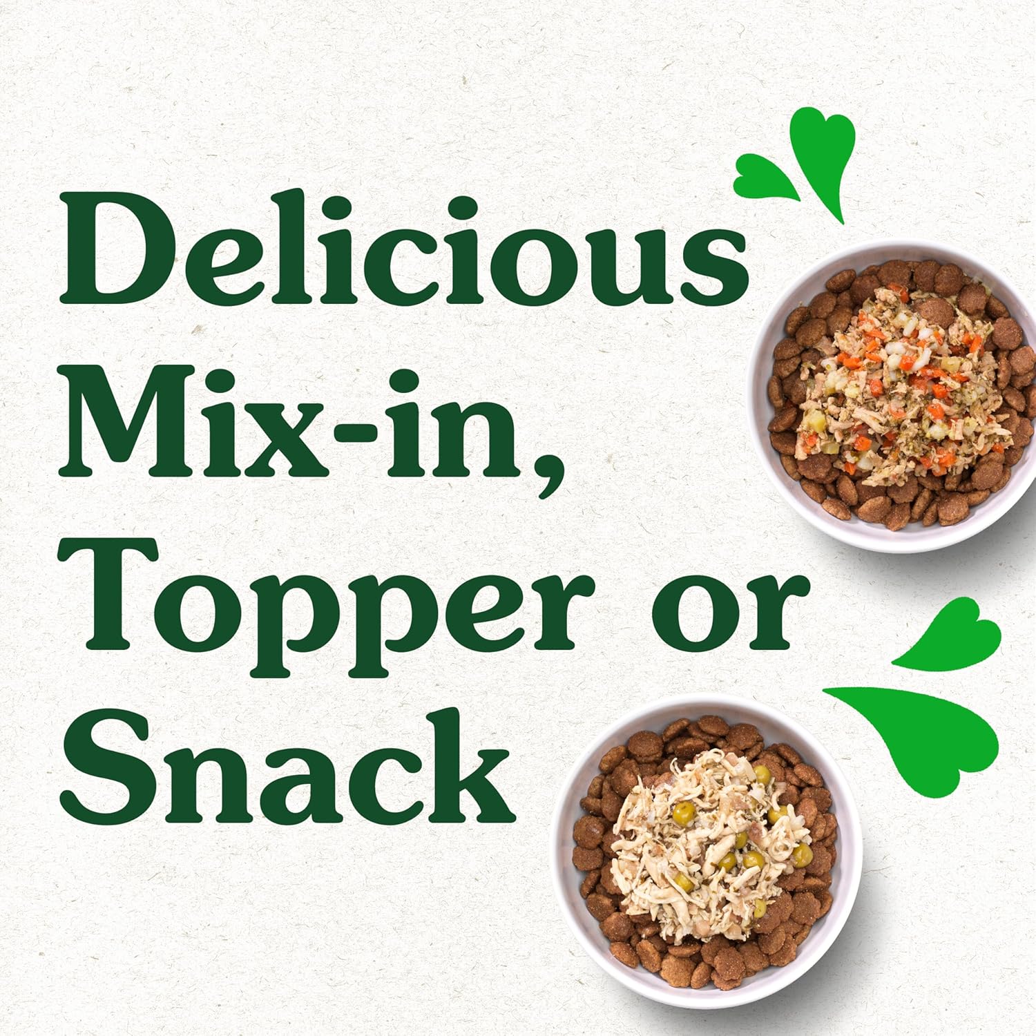Greenies premium high protein wet dog food toppers package contents display