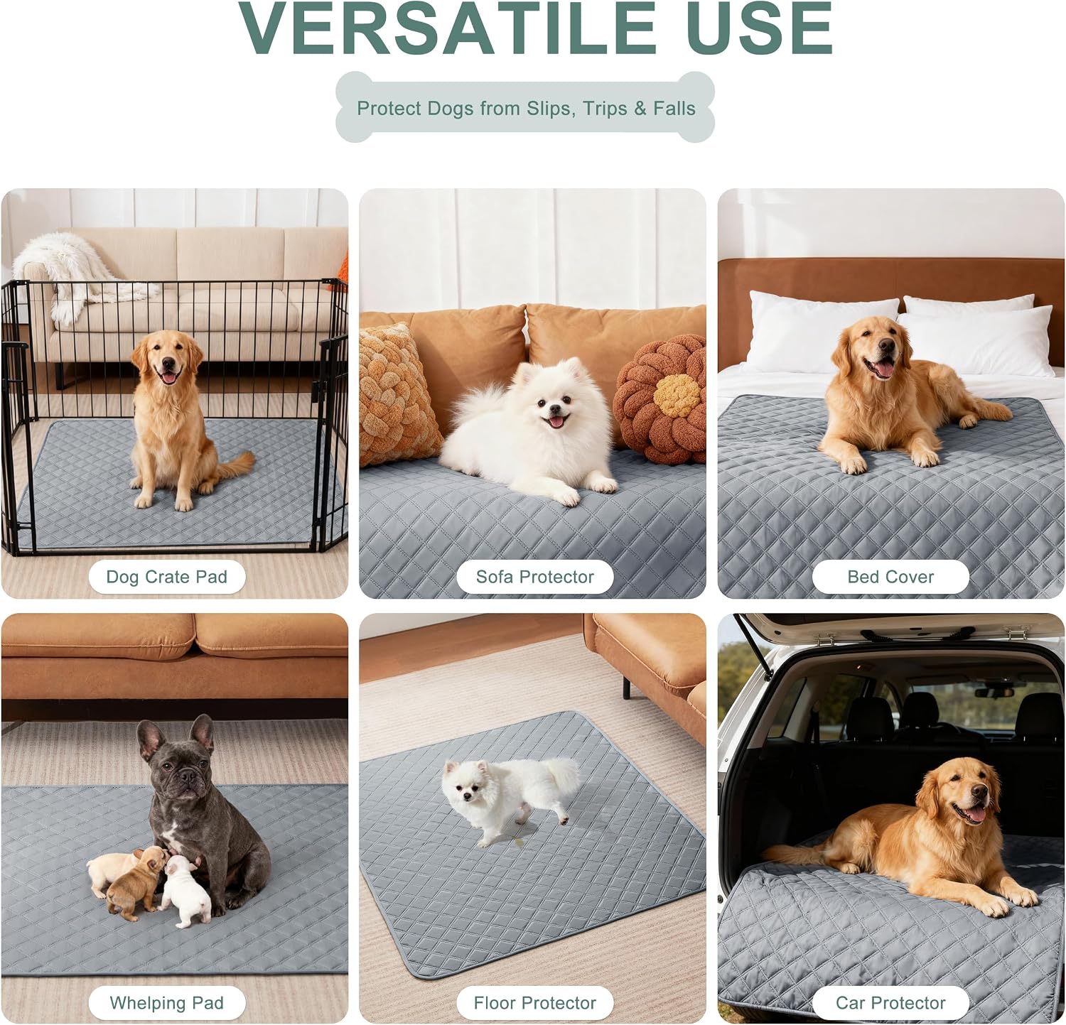 Eterish washable puppy pads folded for travel