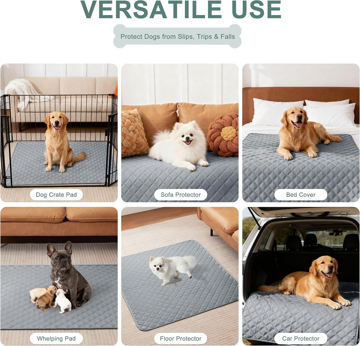 Eterish washable puppy pads folded for travel