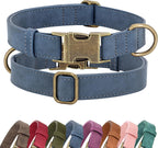 Didog Soft PU Leather Dog Collar, Stylish Quick Released Dog Collars for Small Dogs, Easy Clean Adjustable Pet Collar for Daily Walking, Light Brown, S Fit 10-15" Neck - Image 9