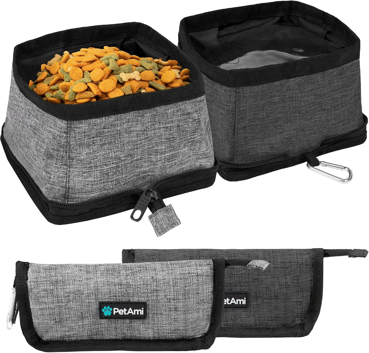 PetAmi premium imported dog walking accessories showing zipper closure details.