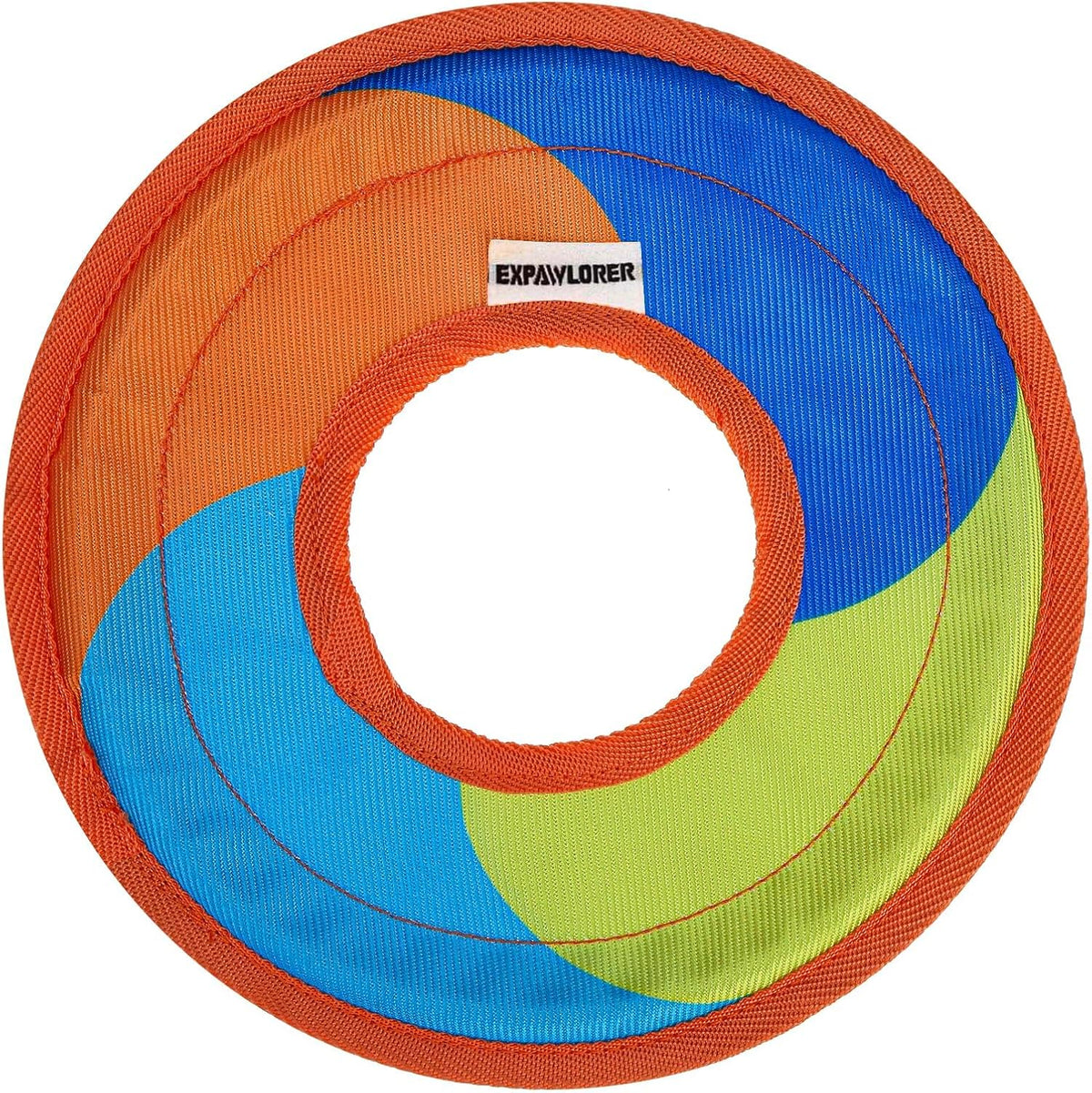 Expawlorer flying disc dog toy front view for interactive play