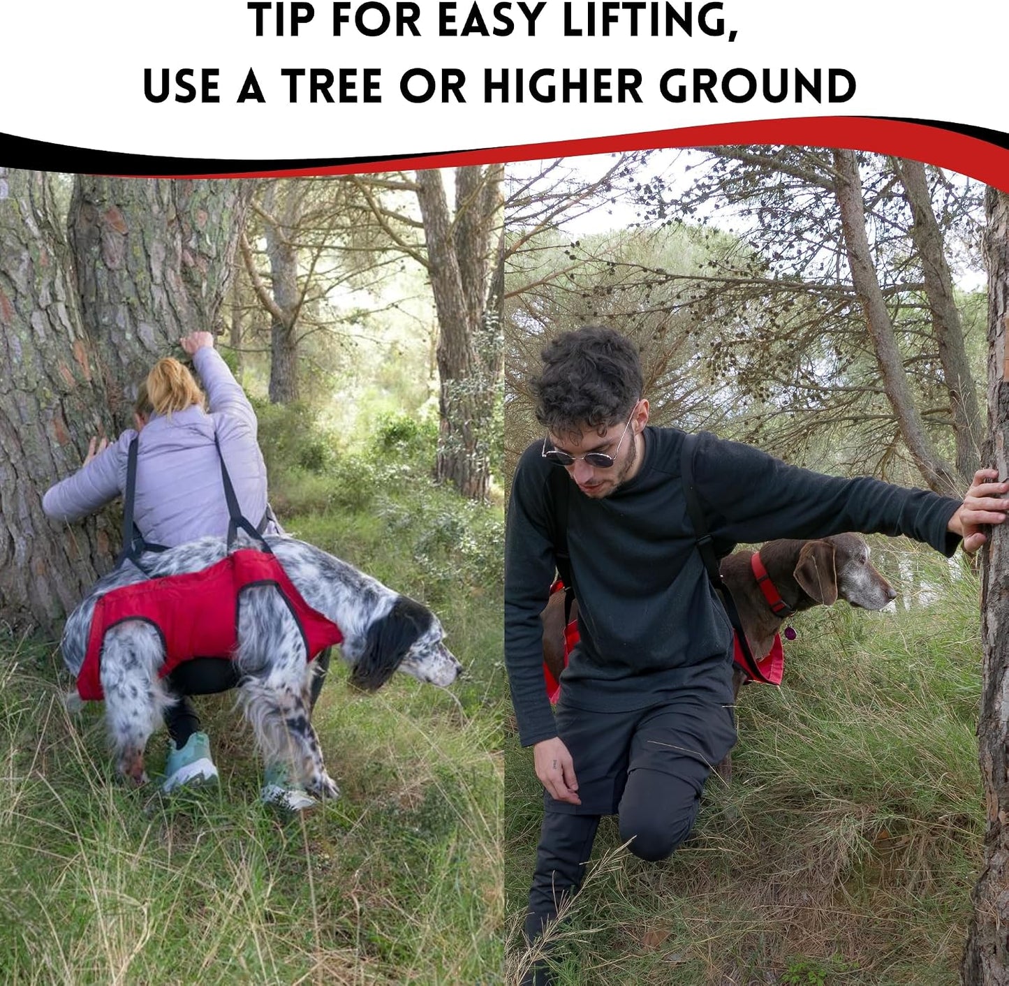 Fido Pro Airlift Ultra-Lite Dog Sling | Ultra-lite Sling Fit in Your Pocket & Bag | The solution for injury prevention and to assist Injured dogs | For Travel and Outdoor Adventures | Large(35-60 lbs) - Image 9