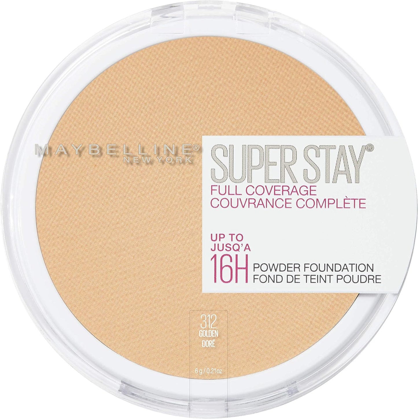 Maybelline New York Super Stay Full Coverage Powder Foundation Golden front view package