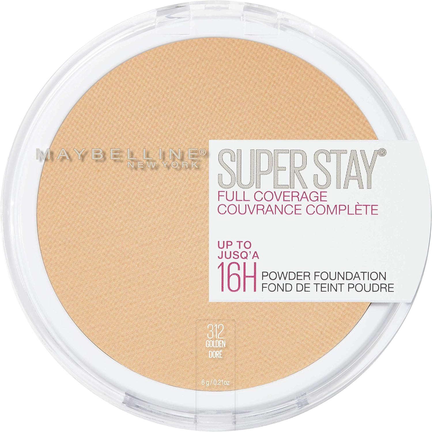 Maybelline New York Super Stay Full Coverage Powder Foundation Golden front view package