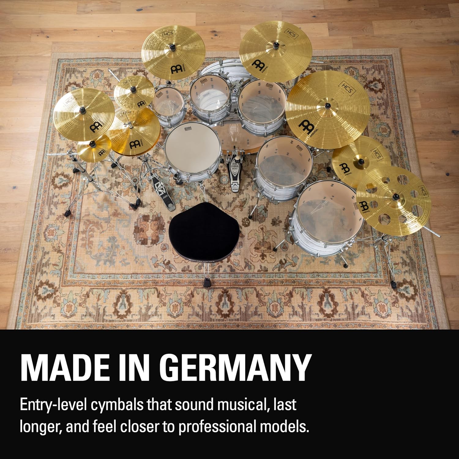Meinl HCS12TRS effect cymbals with precision cut out holes