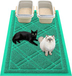 Smiry Cat Litter Box Mat 30x17, Non-Slip Water Resistant Litter Trapping Mat, Easy Clean Less Waste and Urine-Locking Cat Carpet for Indoor, Grey - Image 10