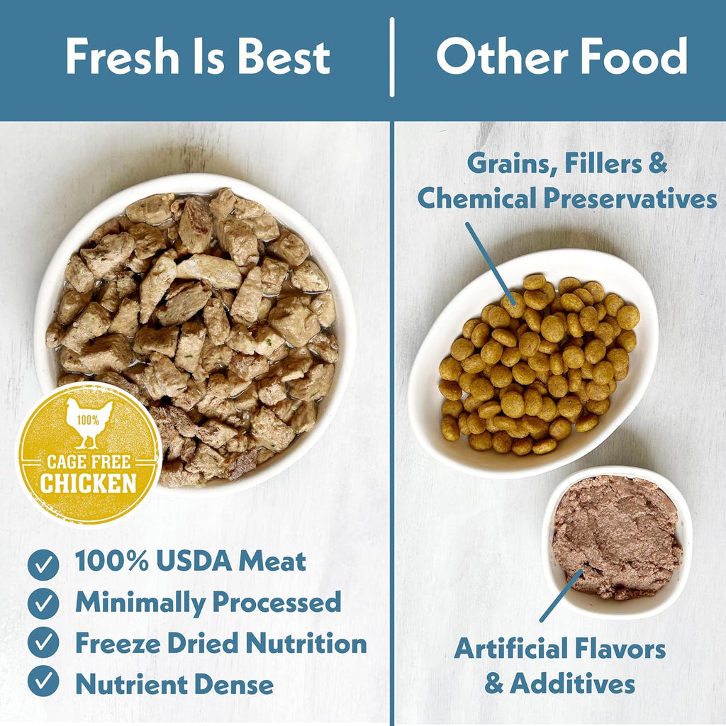 Fresh Is Best raw freeze dried cat food kibble texture