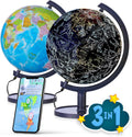 Sjsmartglobe interactive 10 inch world globe front view