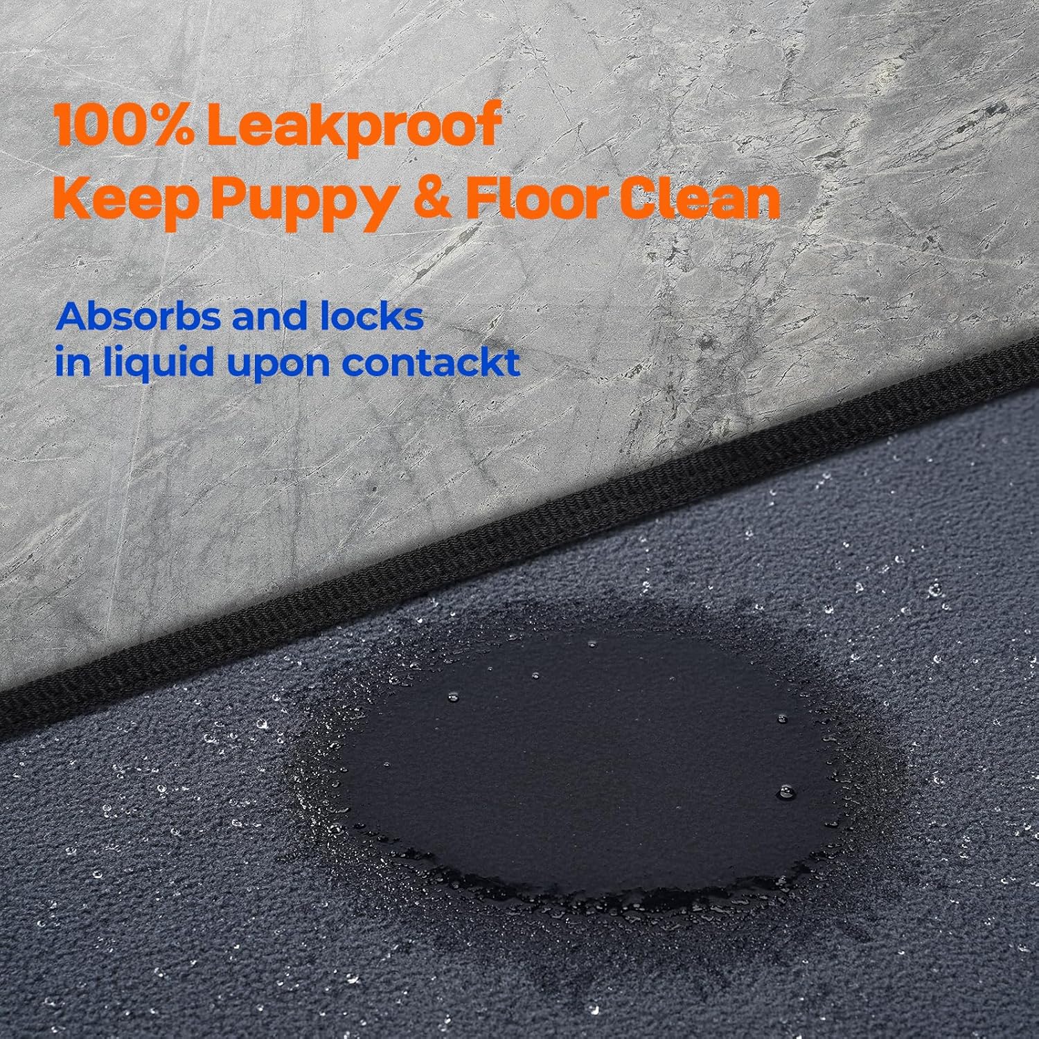 Sunsleek dog training pad showing non-slip rubberized bottom