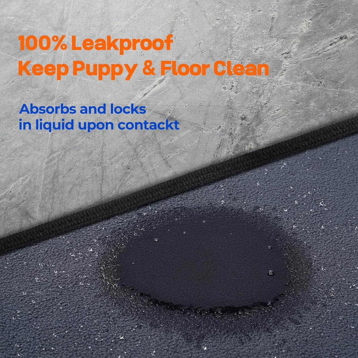 Sunsleek dog training pad showing non-slip rubberized bottom