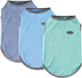 Baobicute 3 pack sun protection dog shirts navy blue light blue sky blue