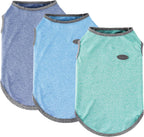 Baobicute 3 pack sun protection dog shirts navy blue light blue sky blue