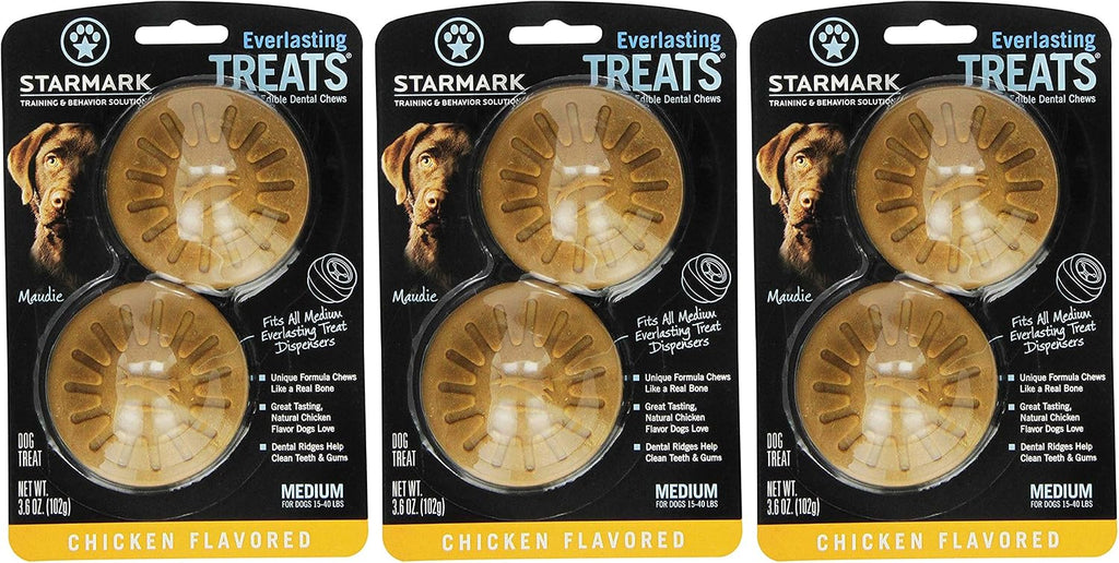 Bacon flavored dental chew showing raised ridges