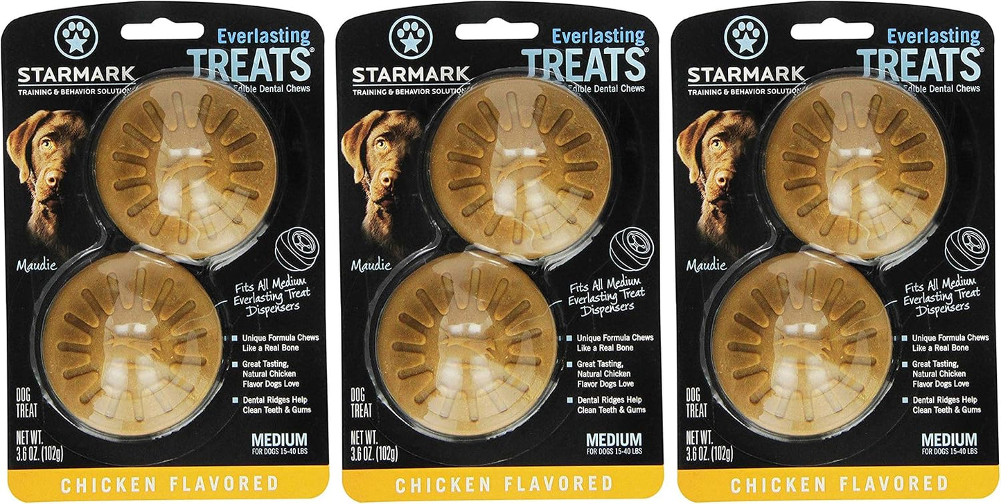 Bacon flavored dental chew showing raised ridges
