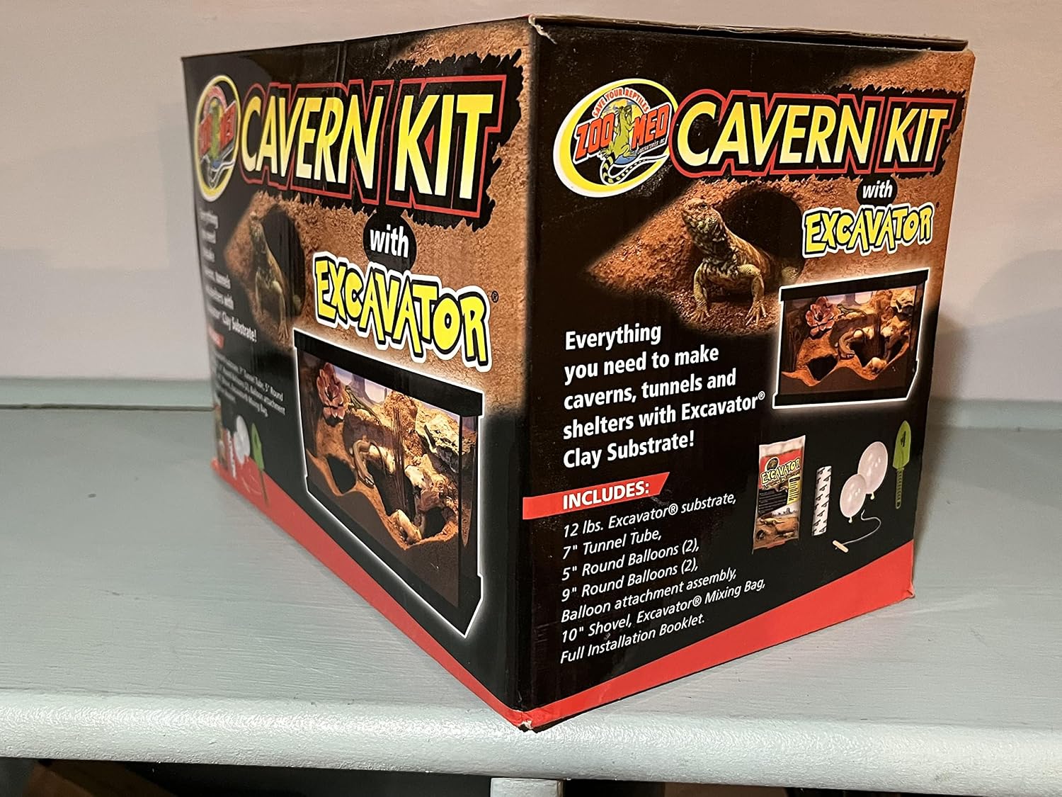 Zoo Med Excavator Clay habitat build with custom molded tunnels and caves