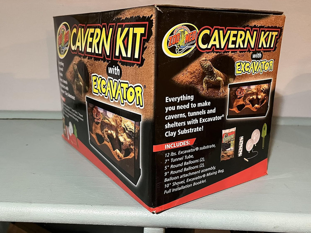 Zoo Med Excavator Clay burrowing substrate with included tunnel tubes and shaping tools