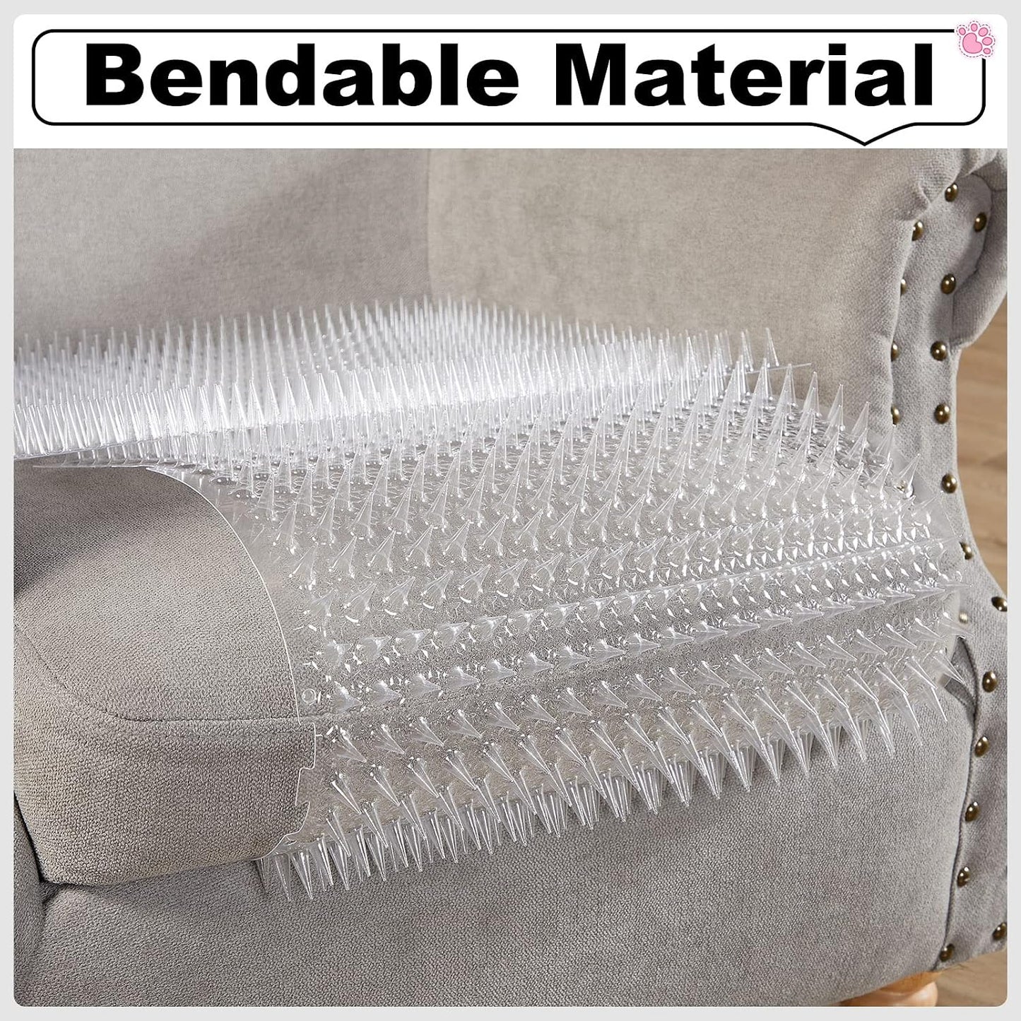 Close up of flexible Nuanchu cat spike mat material
