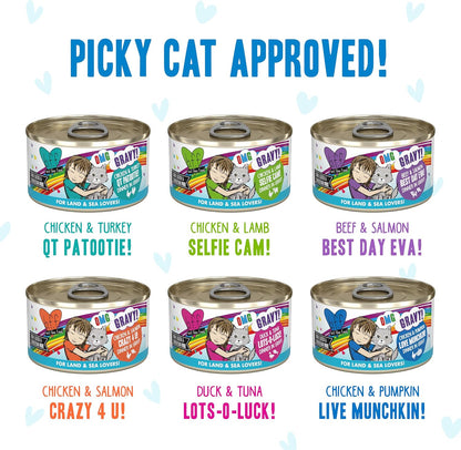 Grain free wet cat food cans by Weruva