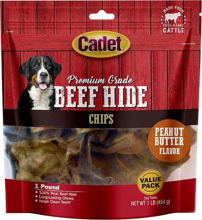 Cadet Premium Grade Beef Hide for Dogs, Rawhide Long Lasting Dog Chews, Chips, Curls & Rolls for Small/Medium/Large Dogs - Image 13