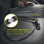 Close up of Vivaglory stainless steel dog seat belt clasp