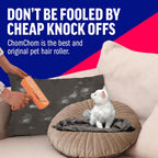 ChomChom Roller Pet Hair Remover - Original Size Reusable Lint Roller for Cat & Dog Hair on Furniture, Couch, Carpet, Car, Rugs & Bedding - Portable, Eco-Friendly (Cat) - Image 9