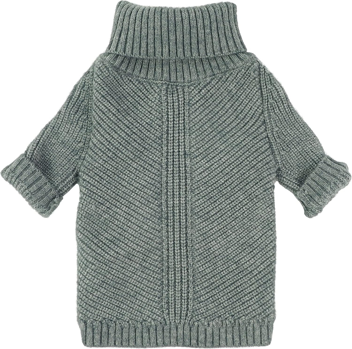 Fitwarm Thermal Knitted Dog Sweater Doggy Winter Coat Pet Clothes Doggie Turtleneck Jacket Puppy Outfits Cat Sweatsuit Sage Green Medium - Image 15